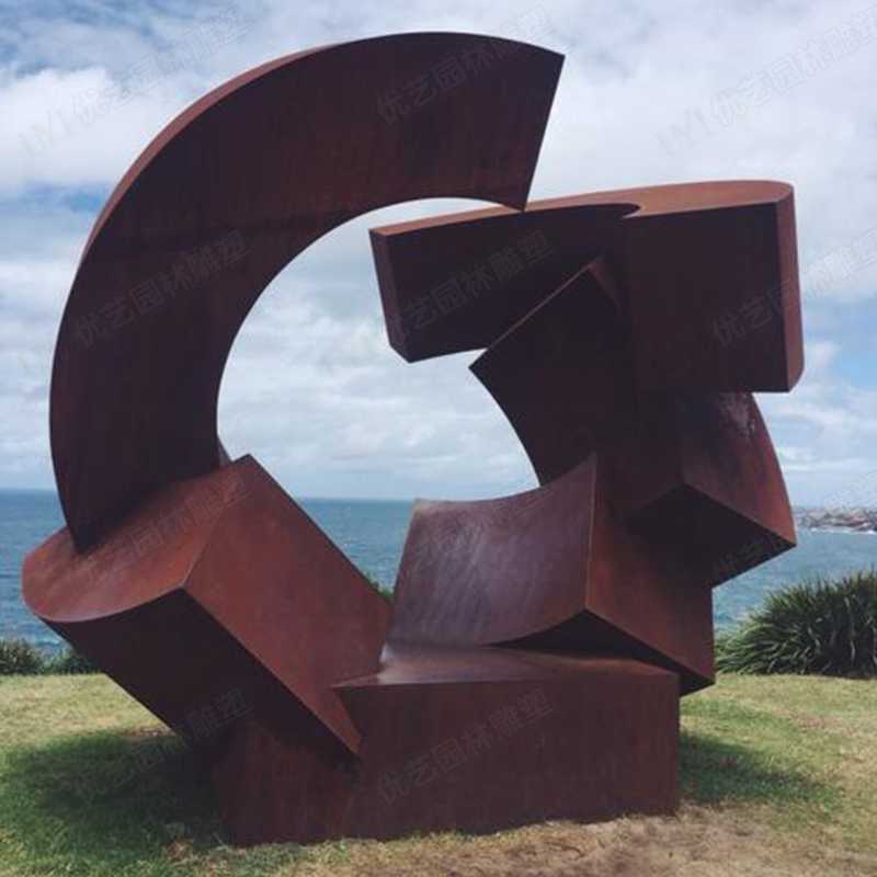 耐候鋼雕塑，室外抽象耐候鋼雕塑