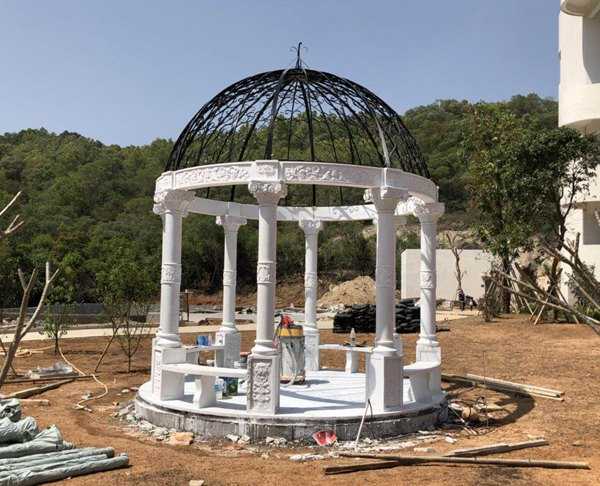 景觀雕塑定制，石雕涼亭廠家